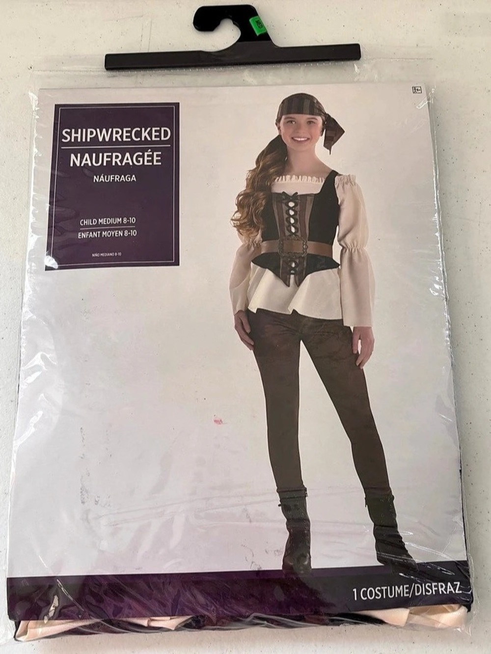 Shipwrecked Pirate Costume Girls 8-10 NWT